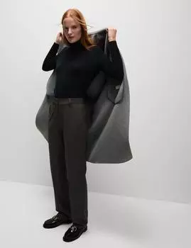 Прямые брюки из тканого материала с эластичной тканью Marks & Spencer, угольный
