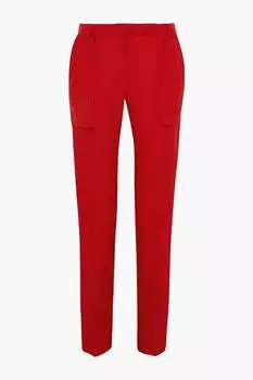 Прямые брюки из твила VALENTINO GARAVANI, красный