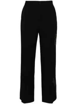 Прямые брюки из вирджинской шерсти OFF-WHITE, черный