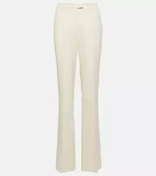 Прямые брюки из жаккардовой шерсти Etro, белый