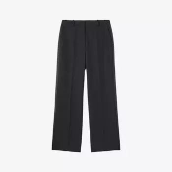 Прямые брюки Jammy из тканого материала со средней посадкой Sandro, цвет noir / gris