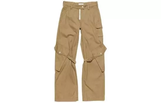 Прямые брюки-карго Acne Studios, Cool Beige