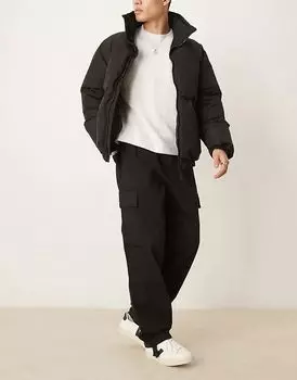 Прямые брюки-карго черного цвета Calvin Klein Jeans