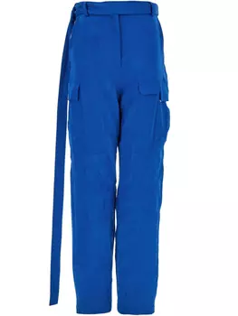 Прямые брюки карго Ferragamo, синий