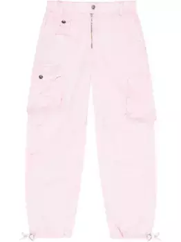 Прямые брюки карго GANNI, розовый