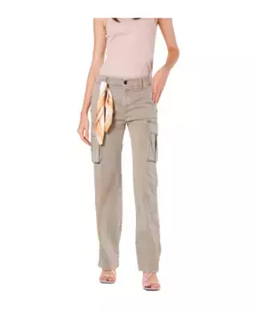 Прямые брюки карго из габардина Mason'S, бежевый