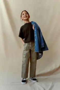 Прямые брюки карго Next, зеленый