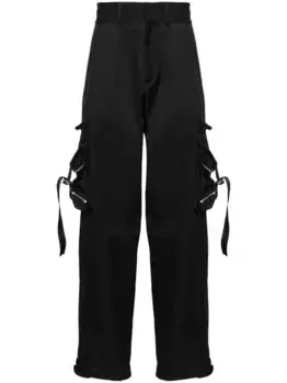 Прямые брюки карго OFF-WHITE, черный