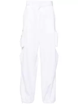 Прямые брюки карго Prada, белый