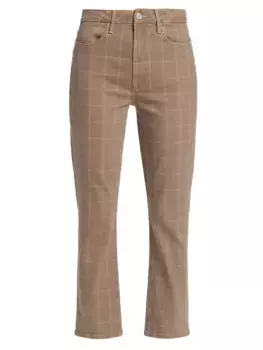 Прямые брюки Le Super High Frame, цвет nectarine plaid