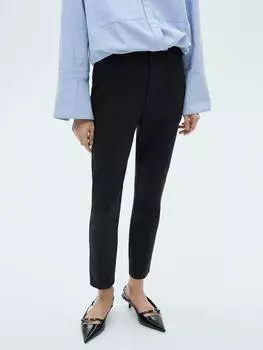 Прямые брюки malu Mango, черный