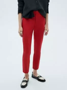 Прямые брюки malu Mango, красный