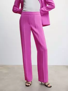 Прямые брюки Mango Iguana, фиолетовые