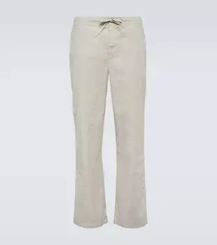 Прямые брюки mendes из смесового льна Frescobol Carioca, зеленый