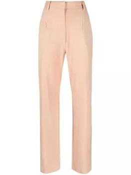 Прямые брюки MM6 Maison Margiela, бежевый