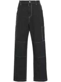 Прямые брюки MM6 Maison Margiela, синий