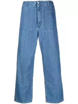 Прямые брюки MM6 Maison Margiela, синий