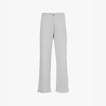 Прямые брюки Rae из хлопка и пима с оборками Skin, серый