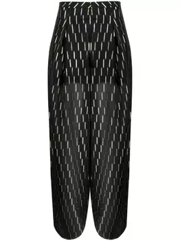 Прямые брюки с эффектом металлик Armani Exchange, черный