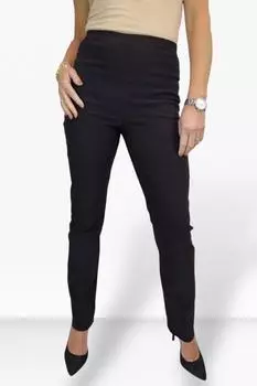 Прямые брюки с эластичной талией Paulo Due, черный