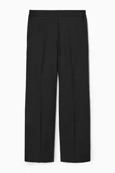 Прямые брюки с эластичной талией – regular fit COS, черный