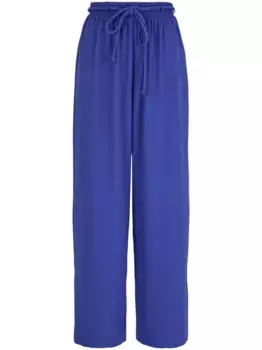 Прямые брюки с эластичным поясом EMPORIO ARMANI, синий