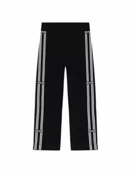 Прямые брюки с лампасами MSGM, черный