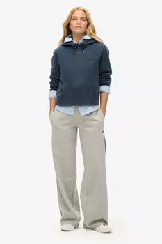 Прямые брюки с логотипом Essential Superdry, серый