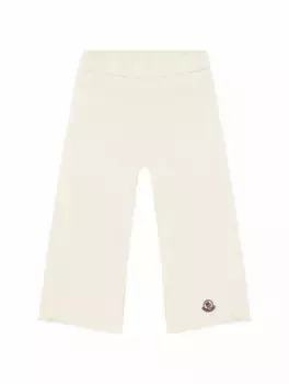 Прямые брюки с логотипом Moncler, бежевый