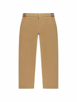 Прямые брюки с логотипом Moncler, бежевый