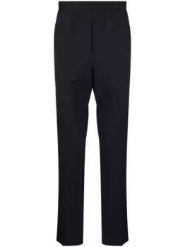 Прямые брюки с логотипом MSGM, синий