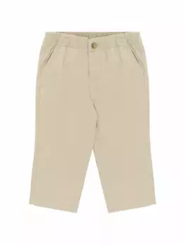 Прямые брюки с логотипом Ralph Lauren, бежевый