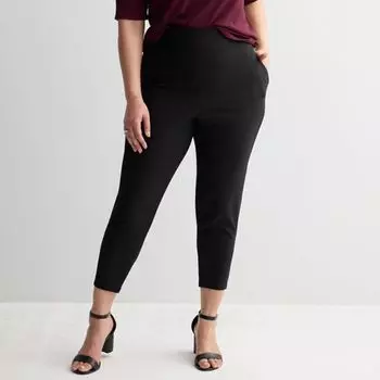 Прямые брюки с манжетами на щиколотке свободного кроя на резинке Nine West, черный