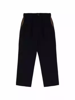 Прямые брюки с монограммой Fendi, тёмно-синий