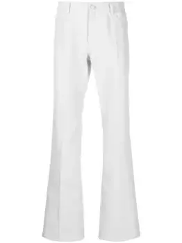 Прямые брюки с нашивкой-логотипом Courrges, серый