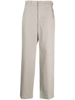 Прямые брюки с нашивкой-логотипом Givenchy, серый