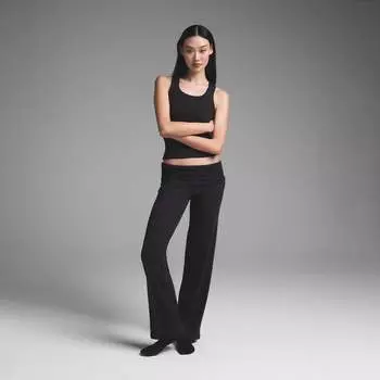 Прямые брюки с отворотом SKIMS, цвет soot