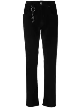 Прямые брюки с подвеской-логотипом Paul & Shark, черный