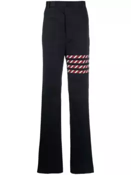 Прямые брюки с полосками 4 Bar THOM BROWNE, синий