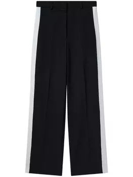 Прямые брюки с полосками Stella McCartney, черный