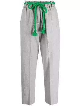 Прямые брюки с поясом Alysi, серый