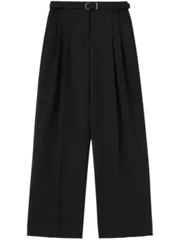 Прямые брюки с поясом JIL SANDER, черный