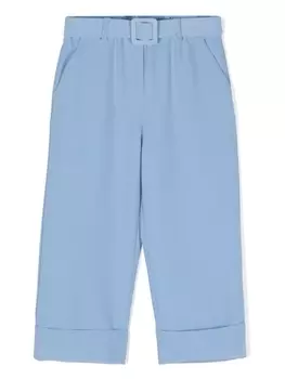 Прямые брюки с поясом Miss Grant Kids, синий