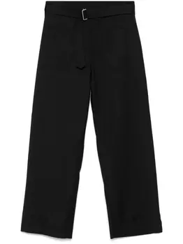 Прямые брюки с поясом N21, черный