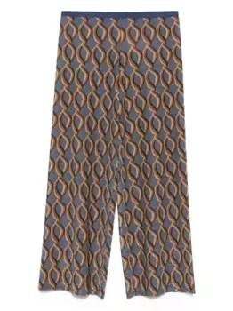 Прямые брюки с принтом «цепочка» Siyu, синий