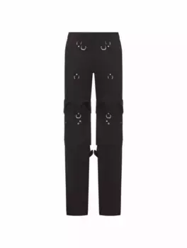 Прямые брюки с ремешками Off-White, черный