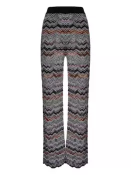 Прямые брюки с шевронным узором Missoni, черный
