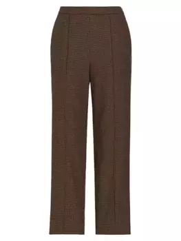 Прямые брюки с узором «гусиные лапки» Vince, черный