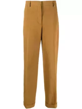 Прямые брюки с вышитым логотипом MIU MIU, желтый