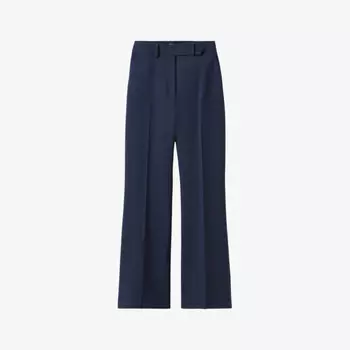 Прямые брюки с высокой посадкой из эластичной шерсти Claudie Pierlot, синий